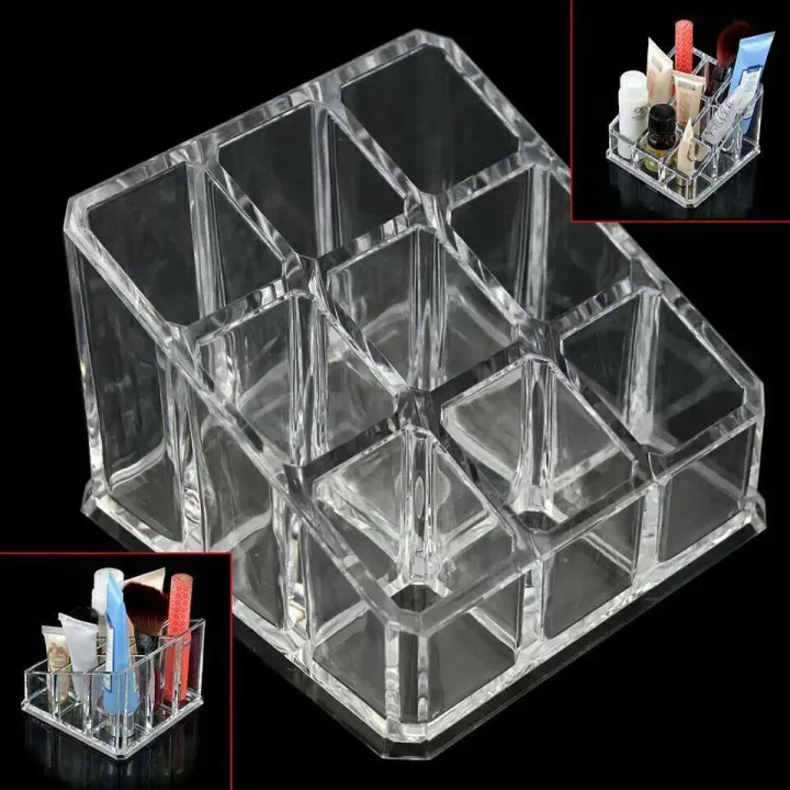 Premium Multi-Compartment Clear Makeup Organizer for Vanity Desk - Elegant Cosmetic Storage Holder