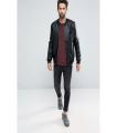 Men's Slim Fit Pu Leather Jacket M 1. 