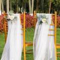 Artificial Rose Flower Swag,with Roses, Green Leaves and Silk Ribbon for Wedding Ceremony Party Decor Wedding Chair Decorations. 