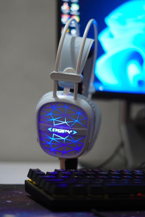 PSFY Gaming Headphones RGB with Mic for PC, Pubg Mobile, PS4, Laptop - 360 Surround Sound Super Bass Vibration Over the Ear Wired Head Phones Headset for Gaming with Noise Cancelling Micophone-RH Collections