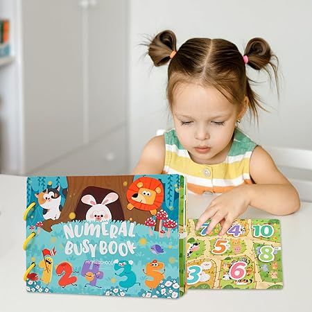Montessori Busy Books for Little Kids 2 Years Reusable Sticker Book Activity Book Sensory Toys for Kids for Preschool Educational Toys