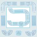 Hamster Tubes, Adventure External Pipe Set Hamster Cage Toys to Expand Space DIY Connection Tunnel Blue. 