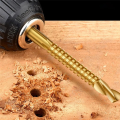 6PCS/Set Titanium Coated Drill Bit Spiral Jagged Saw Drill Bit Composite Drill Bit Twist Drill Bit. 