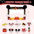 Happy Birthday Photo Booth Props Selfie Frame, Birthday Party Large Photo Frame and 10 Selfie Props Kit, DIY Happy Birthday Selfie Props Set for Boys and Girls Birthday Party Favors. 