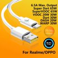 Original OPPO Super VOOC 5A 65w Type C or Micro USB Rapid 1 Meter Cable Data Cable 1M 1 Meter Super Quick Charge Cable USB Type C or Micro USB for OPPO Reno 2 Reno 3 Reno 4 Reno 5 Reno 6 F17 F19 & A Series Find X with Super Flash VOOC. 