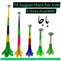 14 August Independence Day Baja (Whistle) Azadi Horn For Kids 5 Sizes Available 1 step to 5 step Loud Sound Horn For Kids  Whistle  Toy For Kids. 