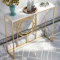 Circle Center Console Table - Entryway, Hallway, and Coffee Sofa Side Table for Small Spaces and Narrow Areas. 