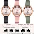 ZUNPAI Women's Watch, Waterproof Stainless Steel Square Wristwatch. 