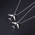 Classic niche design trendy men's and women's airplane necklace simple hip-hop nightclub dance cute airplane pendant gift. 