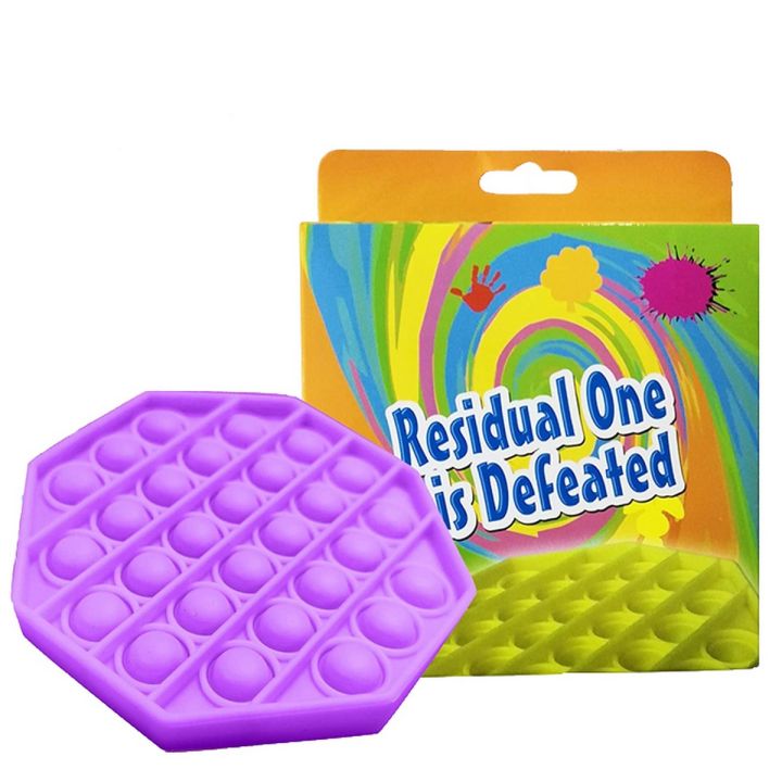 Pop It Push Pop Bubble Fidget Spinner  Toy - 5 inches - Hexagon
