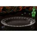 Set of 2 Gelayol Large Oval Platter Glass Serving Dishes Transparent Glass 11 Inches Rice Dishes Pack of 2. 
