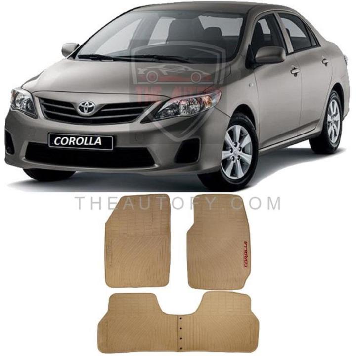 TOYOTA COROLLA 2010 PVC/LATEX/RUBBER CAR FLOOR MAT 3PIC