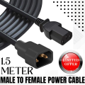 Branded New Power Cable Extension Cable IEC C13 To IEC C14 (Male To Female) C13 to C14 Male to Female Power Extension Cord Cable 220V 10A for Computer, Printer, SMPS, Monitor, Server, Display. 