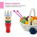 French Knitter Tool 2 Pack, Wooden Knitting Dolly Set Spool Knitting Doll Knitting Loom Toy for Making Bracelets, Etc. 
