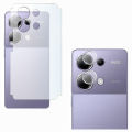 Xiaomi Poco M6 Pro Back Matte Protector Soft Skin Sheet Film + Back Camera Glass Protector Flexible 9H Gorilla Lens Glass For poco m6 pro - Transparent. 