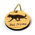 ID Name plate - Circle Shape Dog Pet Id Tag. 