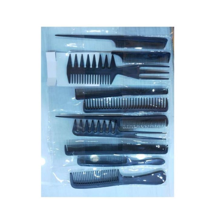 RN 10 Hair Comb Set Salon Series Black Professional Plastic Hair Comb ...