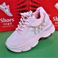 Pink Sneakers for Women – Comfortable and Stylish Outdoor Shoes with Soft Sole, Perfect for Everyday Use. 