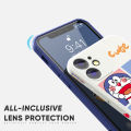AMORVOR for iPhone 6 6S Back Cover Cute Happy Cartoon Cat Side design Soft Case Multicolor Liquid Silicone Phone Cases. 