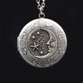 1pcs Charm Moon Stars Lockets Pendant For Mom Girlfriend Memory Locket Necklace Fantasy Photo Locket Pendant Xsh267. 