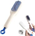 Portable Telescopic Self Cleaning Hair Brush, One-Click Cleaning Telescopic Hair Comb, Anti-Static Telescopic Hairbrush, Anti-Hair Entangled Automatic Cleaning Portable Comb. 