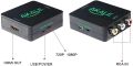 Akale 1080P HDMI to AV RCA CVBS Composite Video Audio Converter Adapter Support PAL/NTSC with HDMI Cable 3RCA Cable for PC Laptop Xbox PSTV VHS VCR Camera DVD Roku 2 Roku 3 ,Black. 