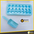 Ice Cube Tray with Ice Container Storage Box Scoop With Lid Multi Shape Ice Tray. 