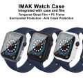 IMAK Shockproof PC Protective Case with Tempered Glass Film For Apple Watch Series 6 & SE & 5 & 4 44mm. 