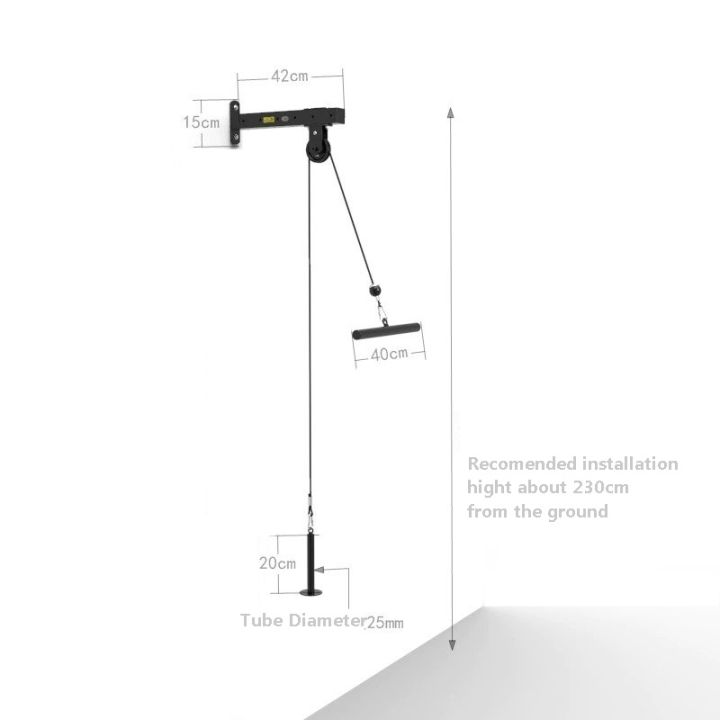 Wall%20Mounted%20Pulley%20Cable%20Machine%20Attachments%20Fitness%20Lat%20Pull%20Down%20Rope%20Equipment%20Home%20Gym%20Triceps%20Biceps%20Muscle%20Workout%20Set%20-%20Image%204
