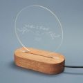 Personalized 3D LED Table Lamp - Round Shape Lamp with Warm Light - Night Lamp - Decoration Piece - Gift Piece - Gift Mall  ‌. 