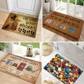 Funny Doormat Off with Your Shoes Designed Indoor Welcome Floor Decor Carpet Non-slip Easy Clean Area Rug Wrinkle-Resistant Mat. 
