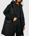 Parachute Long Pocket Gilet For Women | Sleeveless Long Jacket With Adjustable Drawstrings at Waist. 