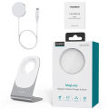 Choetech 15W Qi wireless inductive charger with MagSafe – Silver (H046+T518). 