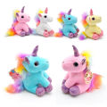 【Happier】Hot selling Bags and Travel Unisex Bags Key Holders      Cute Creative Fat Unicorn Animal Plush Toy Keychain Creative Color / Sequins Chubby Angel Wings Unicorn Plush Toy For Girl. 