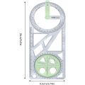 Multifunctional Geometry Box Set – 360° Protractor, Ruler & Drawing Tools. 