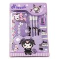 Kuromi Stationery Gift Set – Sanrio School Supplies Stationery Items for Girls | Early Learning School Stationery | Cute Purple Case Pencil Geometry Gift for Girls. 