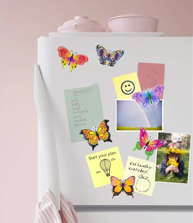%5B12%20Pcs%20%5D%20Butterfly%20Magnet%20For%20Refrigerator%20Magnet%20Suitable%20For%20Kitchen%20Kids%20Toys%20Student%20Locker%20Office%20Menu%20Message%20Board%20Fridge%20Magnet%20-%20Image%205