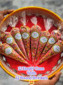 Empty Favour Cones For Sweets (12 Pcs) With Customized Stickers / Mehndi Cone / Dholki Cone / Nikkah Cones In Very Low Price Premium Quality. 