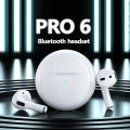 PRO 6 Wireless Bluetooth Headset 5.3 Bluetooth Protocol Earplug Type Strong Endurance Gaming Competitive Headphones TWS Running. 