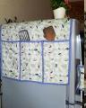 Seven11 Refrigerator Dust Cover Household Freezer Top Bag Fridge Cover With Pouches. 