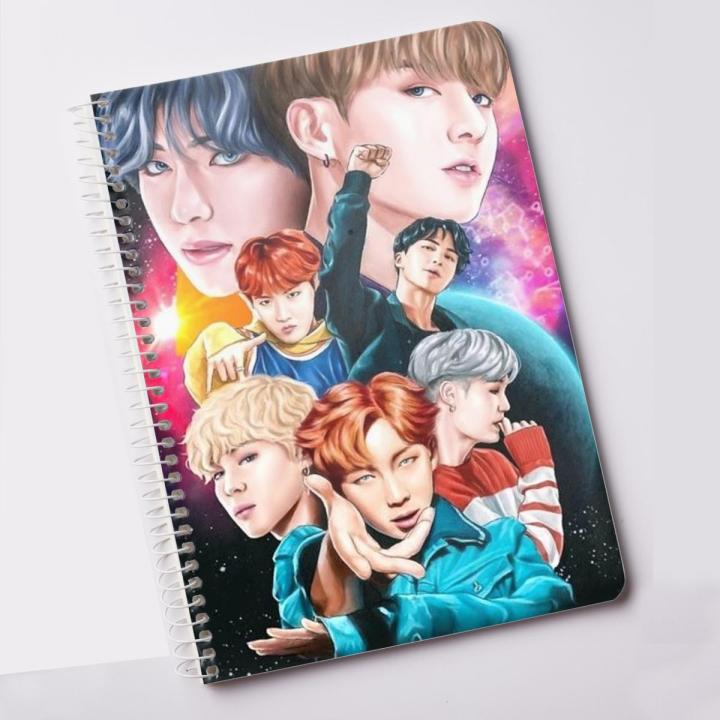 BTS Notebook Members Art Sketch for Army Fans Kpop Notepad (A5) | Daraz.pk