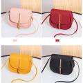 Semi-circle Saddle bag Chic Solid color Shoulder bag Crossbody bag Golden tassel Double layer Small square bag for Casual Daily. 
