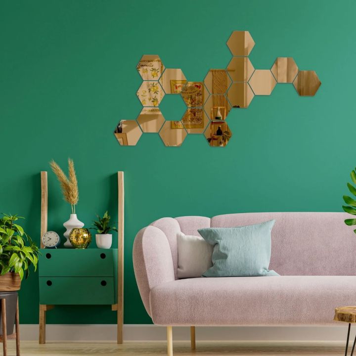 Dotz%20Wall%20Art%20Design%20Room%20Decoration%20Items%20Trending%20Wall%20Art%20for%20Living%20Room%20Beautiful%20Wall%20Decor%20for%20Bedroom%20Hexagon%20Mirror%20Acrylic%20Wall%20Art%20-%20Image%204