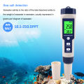 yieryi Salinity Meter 5 in 1 Salinity/TDS/EC/PH/Temp Tester with ATC Saltwater Tester for Seawater Aquariums Marine Monitoring and Koi Fish Pond. 