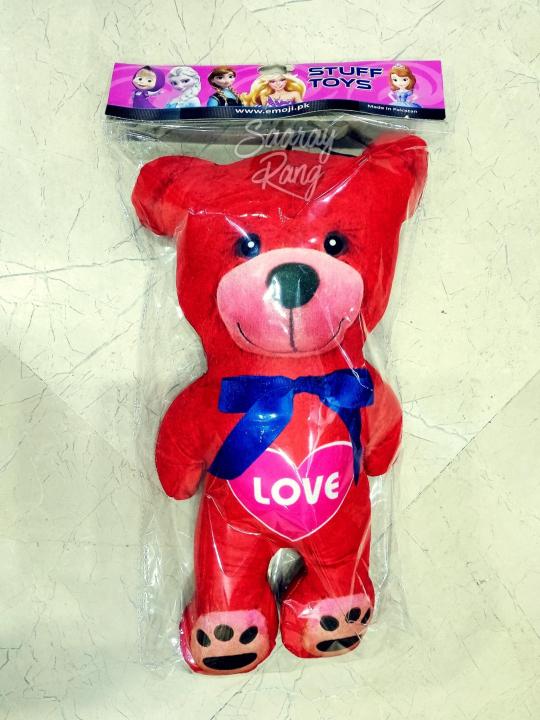 Cute Red Teddy Bear Stuffed Toy 14 Inches