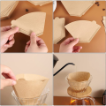 200Pcs Coffee Filter Natural Unbleached Coffee Filters Cone Paper Disposable Coffee Filters for Pour over and Drip. 