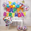 Happy Birthday Foil Balloons - Decorations Balloon Letter Foil Alphabet Birthday Banner. HBD Foil Balloons. 