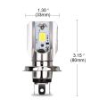 1 【Footprint】 6000K 12V Hs1 H4 Led Motorcycle Scooter Light Bulb Motorbike H4 Led Headlight Motorcycle Hs1 Moped Light Bulbs Moto Accessories. 