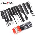 10 Pack Hair Stylists Styling Comb Set with 10 Pack Duck Bill Clips Salon Barber Anti-static Hair Combs Styling Comb set Hair Styling Comb with 10 Silver Metal Clips. 