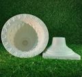 Copa Plastic XL Size Roman Style Pot Gardening Pot Vase Planter With Base Indoor And Outdoor Long Design - White. 